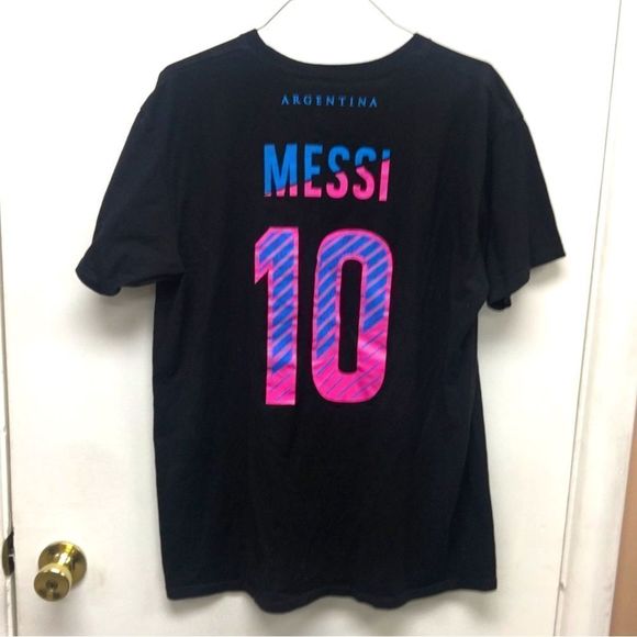Lionel Messi Cartoon #10 Argentina Mens size Large T-Shirt - Picture 7 of 7